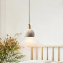 Axya Round Cement Chandelier LED Pendant Lamp for Bedroom and Dining Room