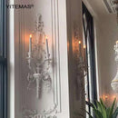 Axyaa Vintage White Wall Sconce Retro Lights for Living Room Bedroom Lobby