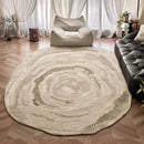 Axyaa Plush Retro Style Living Room Carpet - Soft, Fluffy, Non-slip Mat