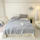 Axyaa Brand Color-Woven Jacquard Tencel Cotton Summer Cooling Blanket