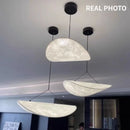 Axyaa Nordic Silk LED Pendant Light: Modern Minimalist Chandelier for Bedroom, Foyer & Indoor Decor