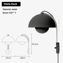 Axyaa Nordic Bud Wall Light Chrome Bedroom Lamp Home Decor Fixture
