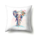 Axyaa Elephant Pattern Polyester Cushion Cover 45x45cm Home Decor Square Pillowcase