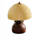 Mushroom Wooden Table Lamps with LED Glass Lampshade for Axyaa Brand