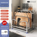 Axyaa Stainless Steel Knife Holder Stand & Utensil Storage Rack