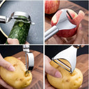 Axyaa Stainless Steel Dual-Use Peeler Scraper for Fruits and Vegetables