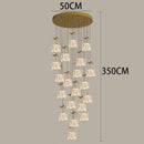 Axyaa Crystal Chandelier Stair Pendant Light Living Room Interior Lighting