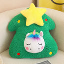 Axyaa Christmas Tree Plush Pillow - Soft Sofa Cushion Gift
