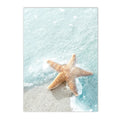 Axyaa Beach Vibes Canvas Poster: Starfish Shell Palm Tree Wall Art Print