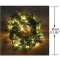 Axyaa LED Eucalyptus Wreath: Greenery Front Door Decor for Indoor/Outdoor