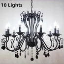 Axyaa Elegant Metal Chandelier with Crystal Pendants for Home Decor
