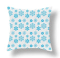Axyaa Blue Ornament Pillowcase: Festive Home Decor Cushion Cover for Christmas & New Year