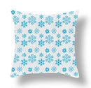 Axyaa Blue Ornament Pillowcase: Festive Home Decor Cushion Cover for Christmas & New Year