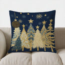 Axyaa Christmas Trees & Snowflakes Decor Pillow Cover