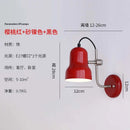 Axyaa Medieval Red/Orange LED Wall Lamp: Adjustable Iron Art for Bedroom Study Reading