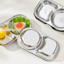 Axyaa Kids Stainless Steel Divided Food Plate - Mini Cute Fruit Dish