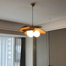 Axyaa Glass LED Chandelier: French Retro Pendant Lighting for Living Room, Dining, Bedroom