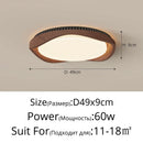 Axyaa Wood Grain Minimalism Ceiling Light 60W for Living Room Bedroom Lighting