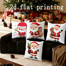 Cute Santa Claus Christmas Pillow Cover for Sofa, Bedroom, Car - Axyaa