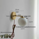 Axyaa White Moon LED Wall Light: Modern Nordic Up Down Rotate Reading Lamp