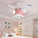 Axyaa Helicopter Fan Chandelier Cartoon Ceiling Lamps LED Fixture for Children's Bedroom