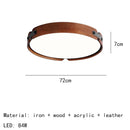 Axyaa Wooden Artificial Leather Ceiling Lamp Chandelier