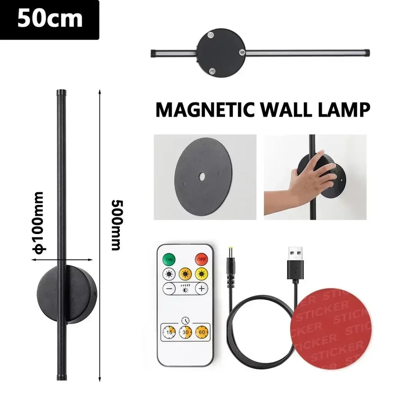 Rechargeable Dimmable Wall Sconce 50-80cm for Living Room and Bedroom - Axyaa LED Wall Decor Lamp