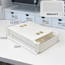 Axyaa Hidden Drawer Adhesive Storage Box - Office Desktop Organizer Shelf for Stationery