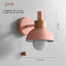 Axyaa Wood Sconce LED Wall Lamp with Pull Chain Switch