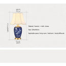 Axyaa Blue Ceramic Table Lamps Brass Modern Luxury for Home Decor Living Dining Bedroom