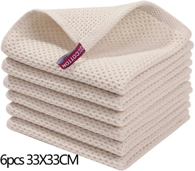 Axyaa Cotton Kitchen Towel Set: Absorbent, Quick Dry & Soft Dishcloths