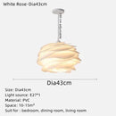 Axyaa White Rose Pendant Chandelier for Kitchen Island Bedroom Romance