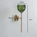 Axyaa Flower Glass Shade Wall Sconce for Bedroom Living Room Adjustable Wall Lights.