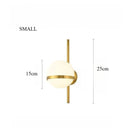 Axyaa Round Moon Ball LED Glass Wall Light Sconce for Modern Living Room