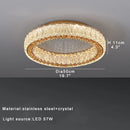 Axyaa Dimmable Crystal Ceiling Lamp for Elegant Living Room & Bedroom Decor