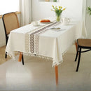 Axyaa Rectangular Tablecloth Fabric Imitation Cotton and Linen Small Fresh