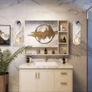Axyaa 3D Marble Wall Light 42cm White Glass Ball for Indoor Home Decor