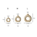 Axyaa Ceramic Donut Vase White Nordic Home Decor Arrangement Holder