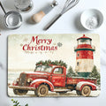 Axyaa Christmas Tree Coffee Dish Mat: Absorbent, Anti-slip, Quick Dry Drain Pad