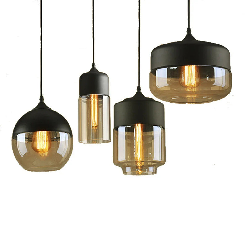 Axya Glass Pendant Lights for Kitchen Restaurant Industrial Decor