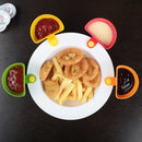 Axyaa Condiment Bowls - Set of 4 Dip Clip Sauce Dishes for Kitchen Gadget