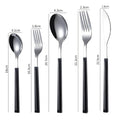 Axyaa Marble Pattern Stainless Steel Cutlery Set - 5Pcs Western Dinnerware