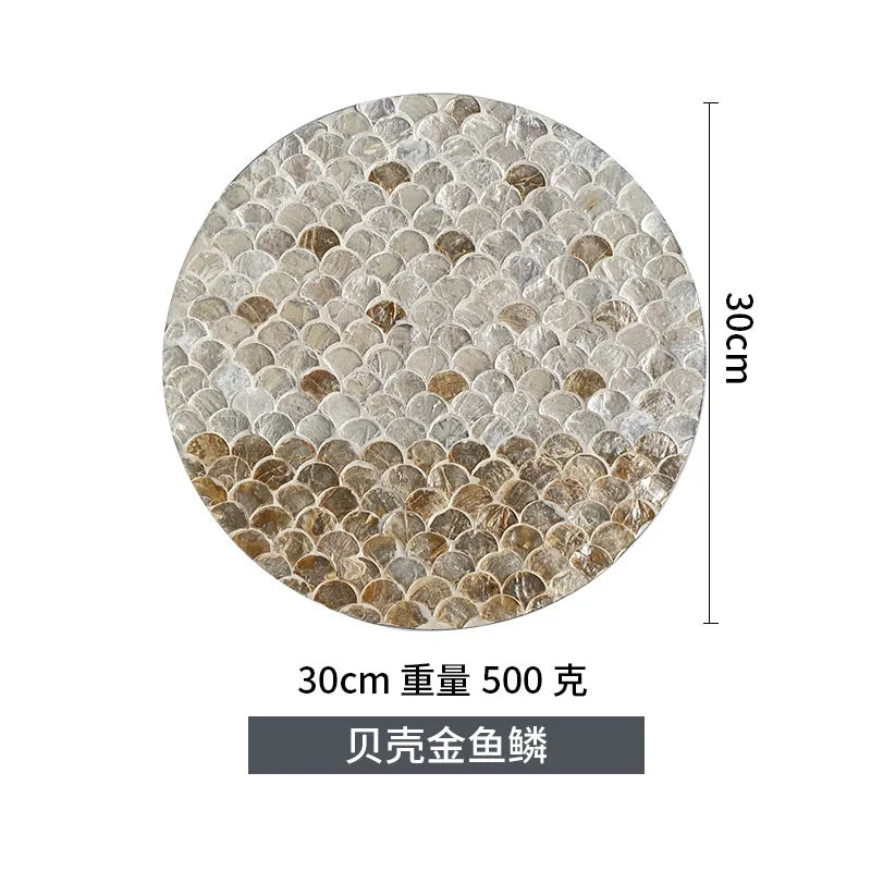 Axya Shell Tray Fish-scale Pattern Round Organizer Tray