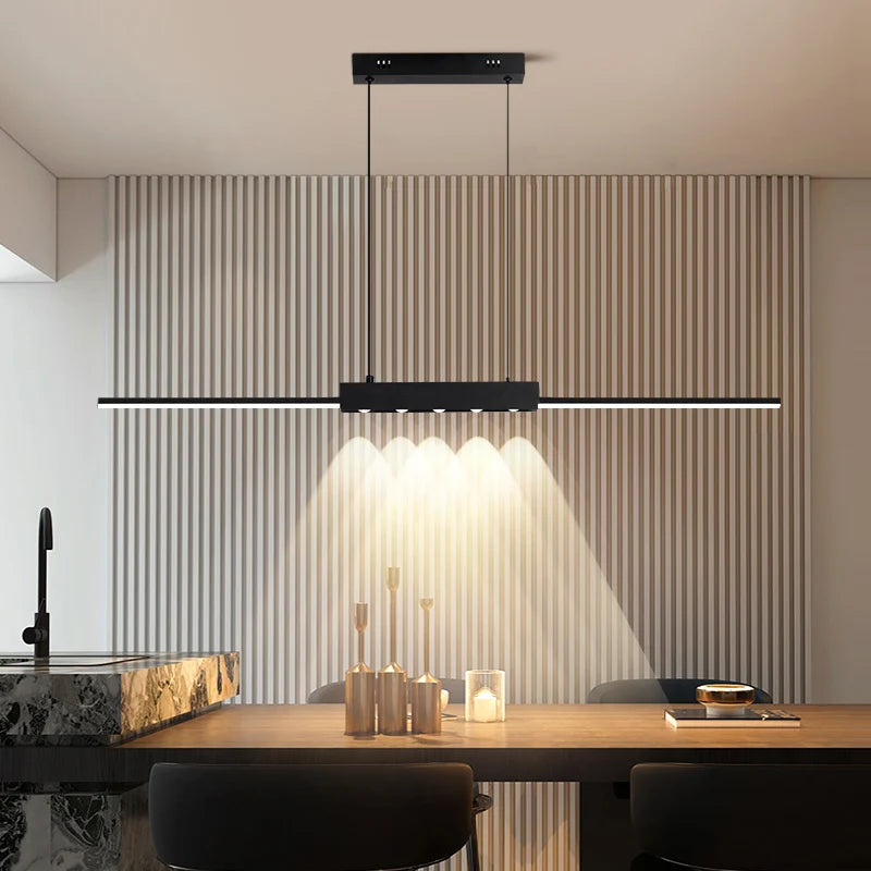 Axyaa LED Pendant Lamp: Modern Minimalist Stripe Design for Bedroom Living Room Lighting