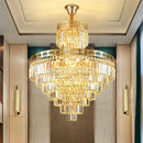 Axyaa Hollow Crystal Chandelier for Elegant Living Spaces