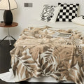 Axyaa Rabbit Velvet Yarn Fringed Shawl Blanket - Luxurious and Cozy