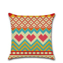 Axyaa Geometric Linen Cushion Cover 45x45cm