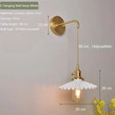 Axyaa Nordic Ceramic Pendant Light Brass Vintage Adjustable Hanging Light