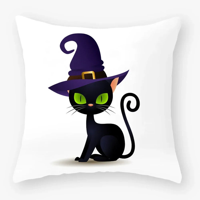 Axyaa Black Cat Pillowcase 45*45 Sofa Car Home Decor Cushion Cover