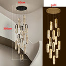 Axyaa Crystal Chandelier Stair Pendant Living Room Lighting Modern Interior Pendant Lights